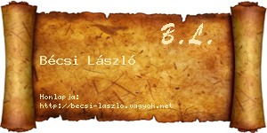 Bécsi László névjegykártya